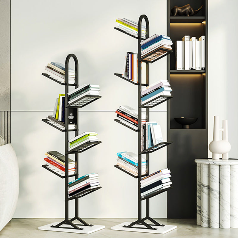 Minimalist Style Open Shelf Bookcase in Metal Material Shelves
