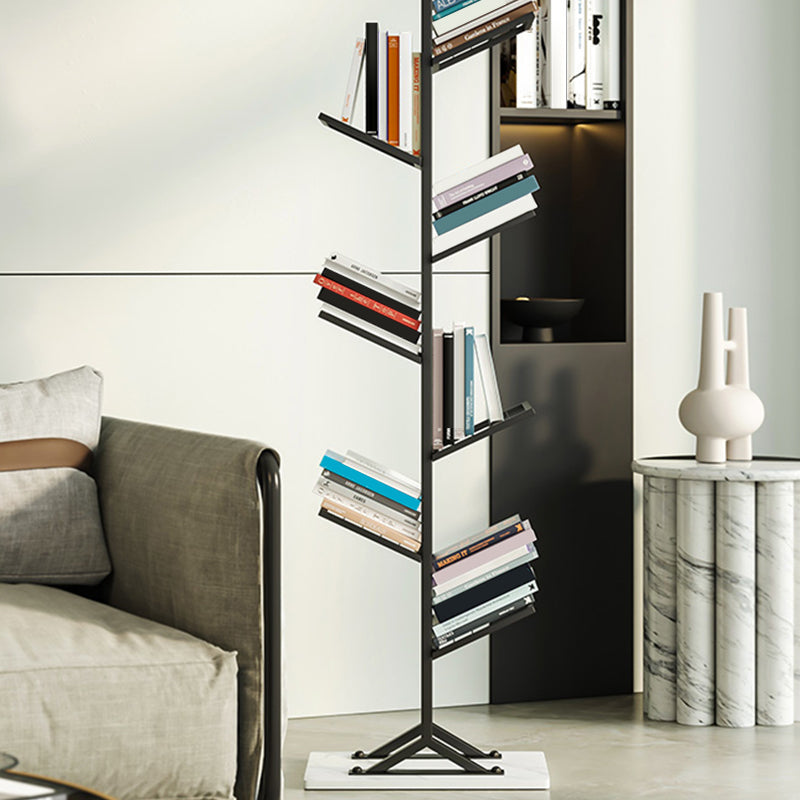 Minimalist Style Open Shelf Bookcase in Metal Material Shelves