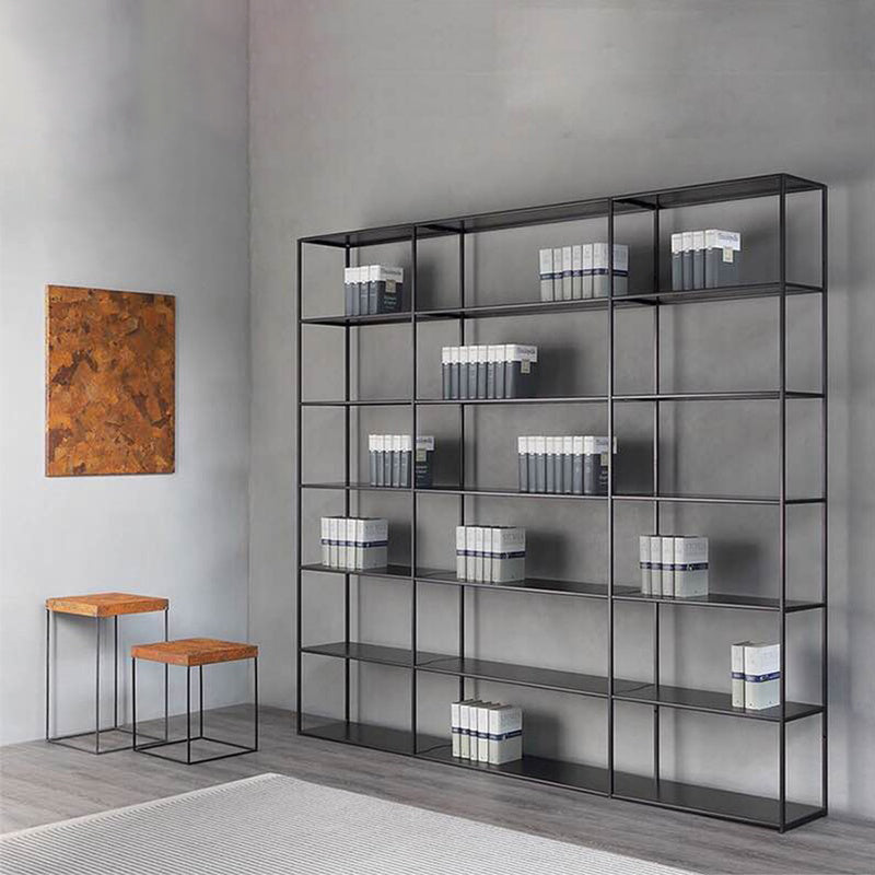 Industrial Style 5-Shelf Bookshelf Open Shelf Bookcase for Home Office