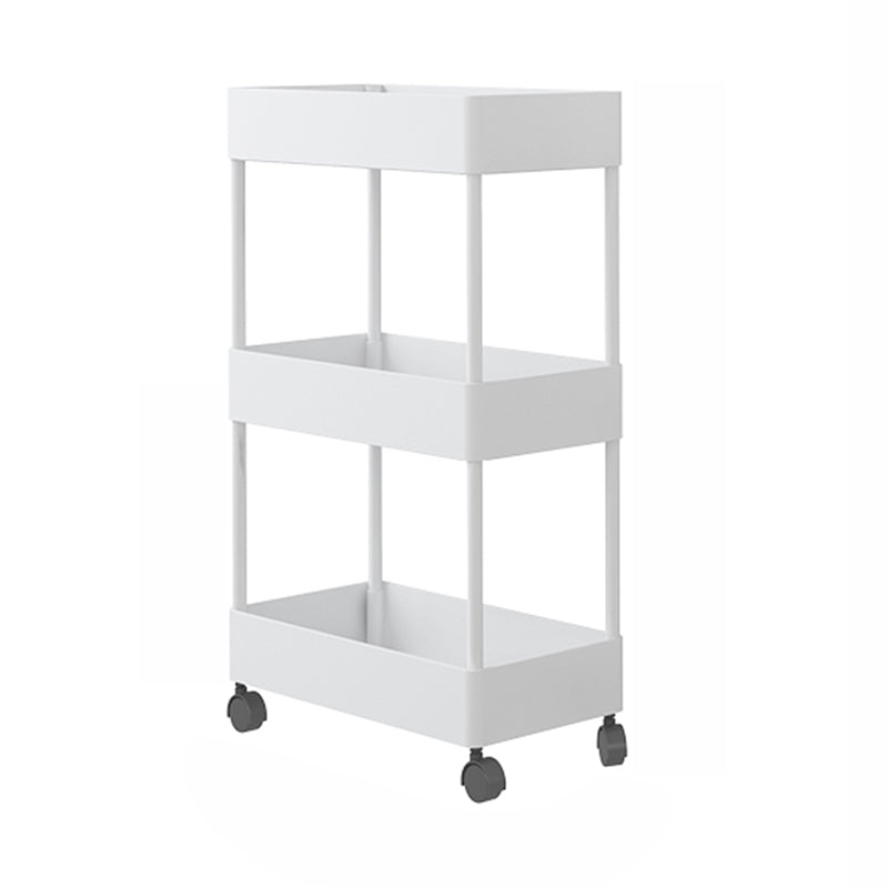 Contemporary Style Bookshelf Home Office Bookcase with Casters