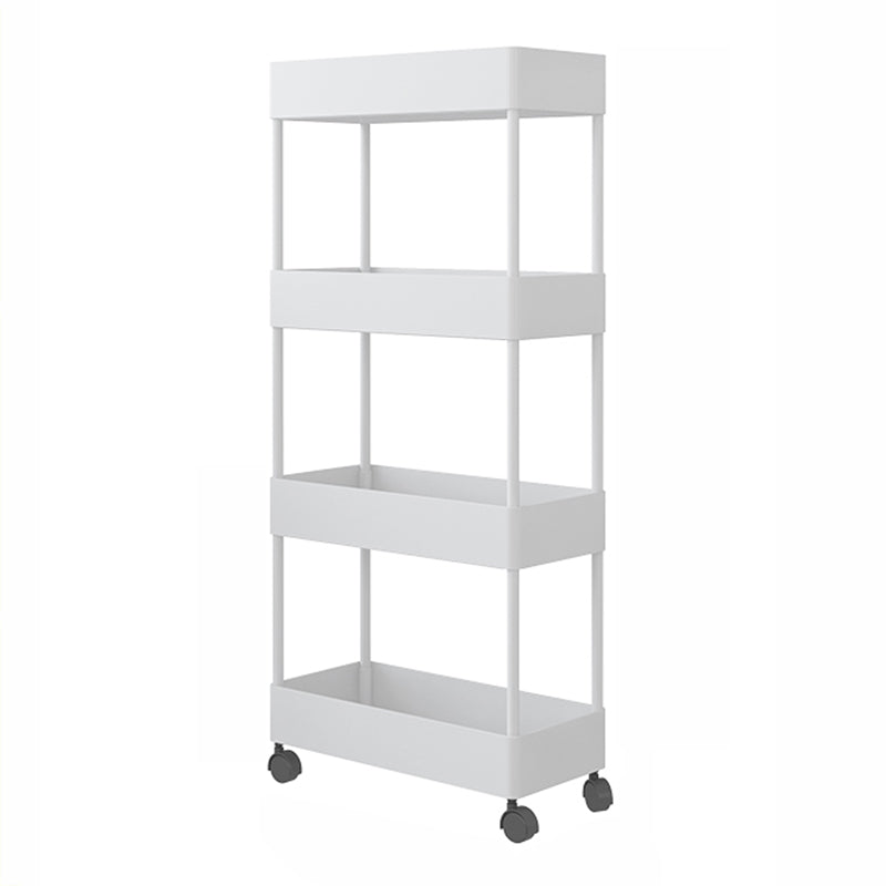 Contemporary Style Bookshelf Home Office Bookcase with Casters