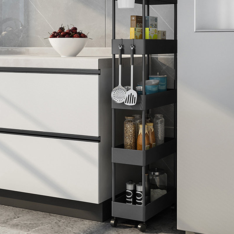 Contemporary Style Bookshelf Home Office Bookcase with Casters