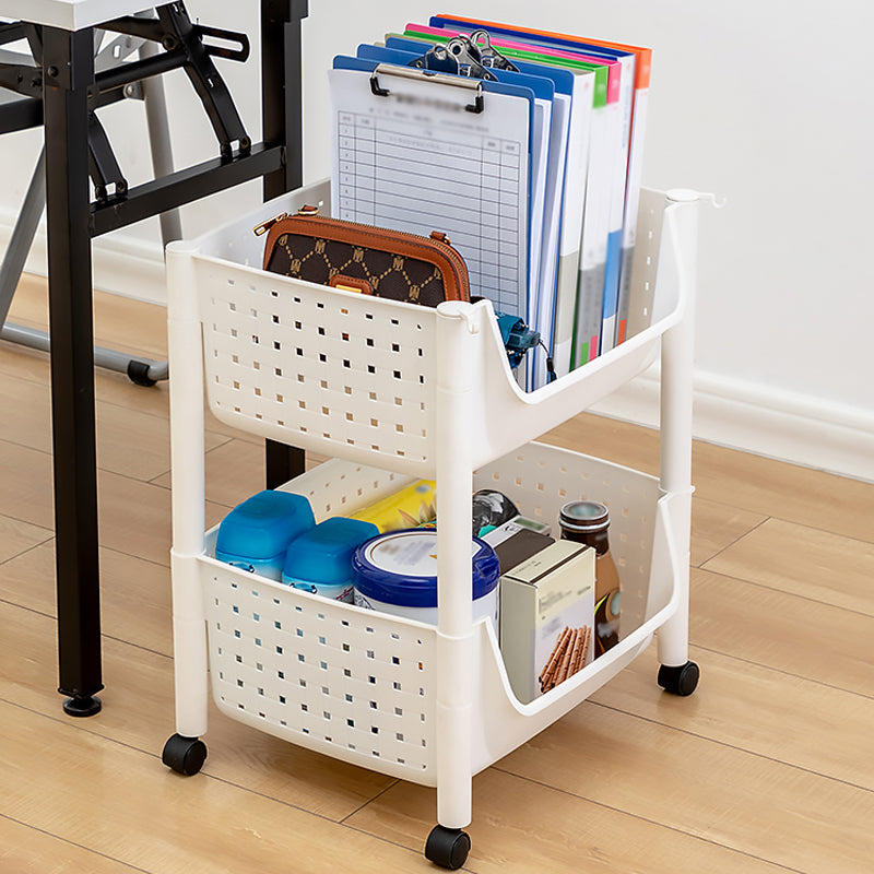 14" Wide Bookshelf Contemporary Style Bookcase with Casters for Home Office