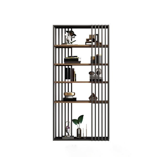 Open Metal Etagere Bookcase Industrial Shelf Bookcase with Shelves