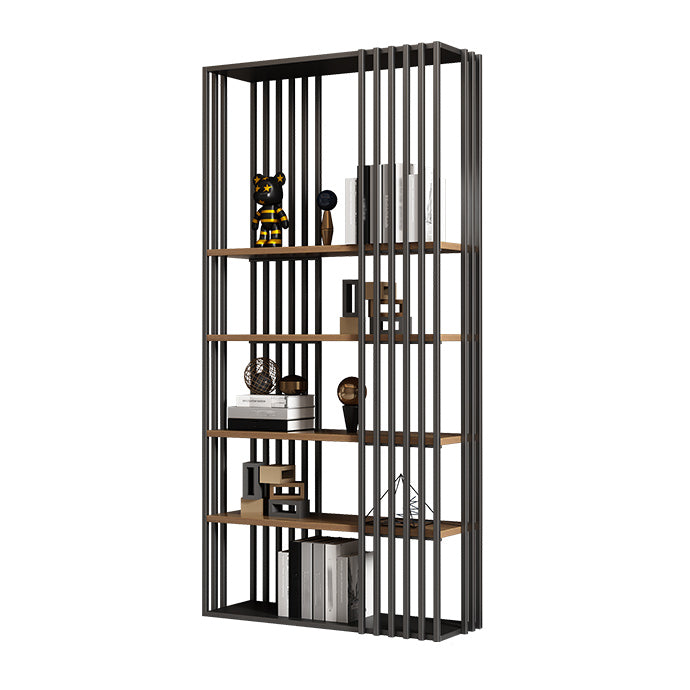 Open Metal Etagere Bookcase Industrial Shelf Bookcase with Shelves
