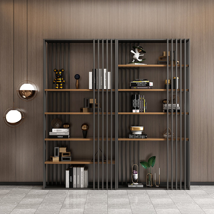 Open Metal Etagere Bookcase Industrial Shelf Bookcase with Shelves