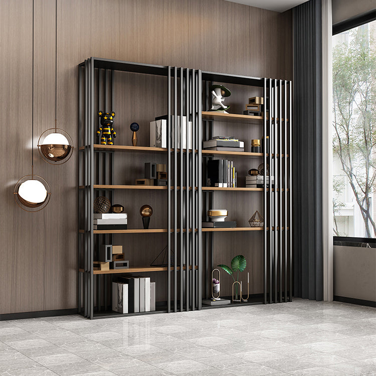 Open Metal Etagere Bookcase Industrial Shelf Bookcase with Shelves