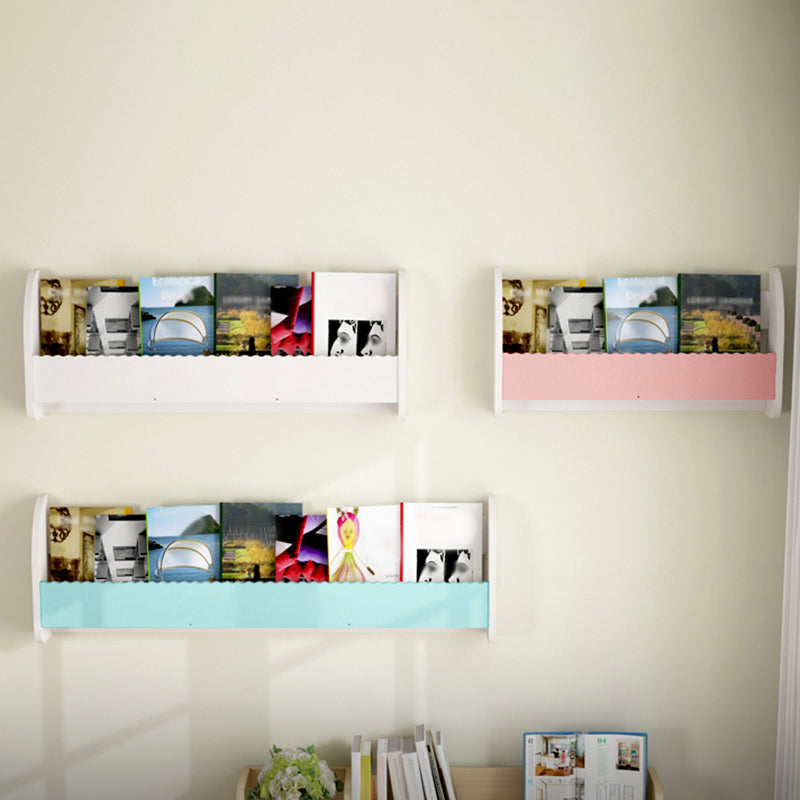 Contemporary Style Bookshelf Wall Mounted Horizontal Bookcase for Home Office