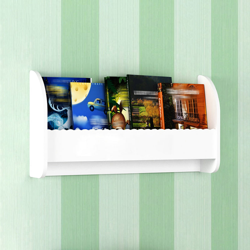Contemporary Style Bookshelf Wall Mounted Horizontal Bookcase for Home Office