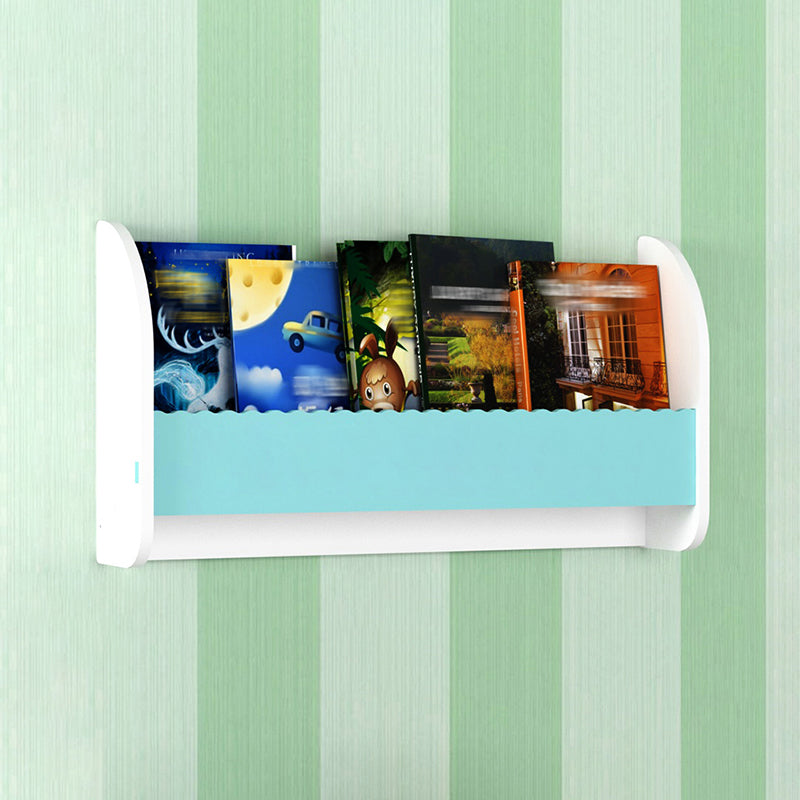 Contemporary Style Bookshelf Wall Mounted Horizontal Bookcase for Home Office