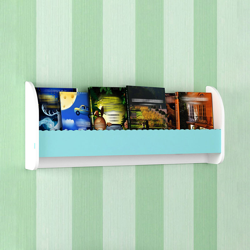 Contemporary Style Bookshelf Wall Mounted Horizontal Bookcase for Home Office
