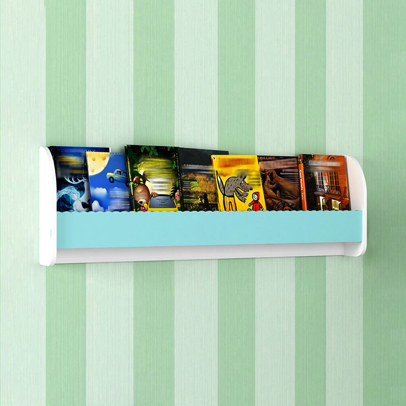 Contemporary Style Bookshelf Wall Mounted Horizontal Bookcase for Home Office