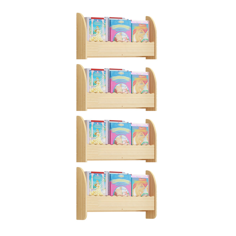 Contemporary Style Bookshelf Wall Mounted Horizontal Bookcase for Home Office