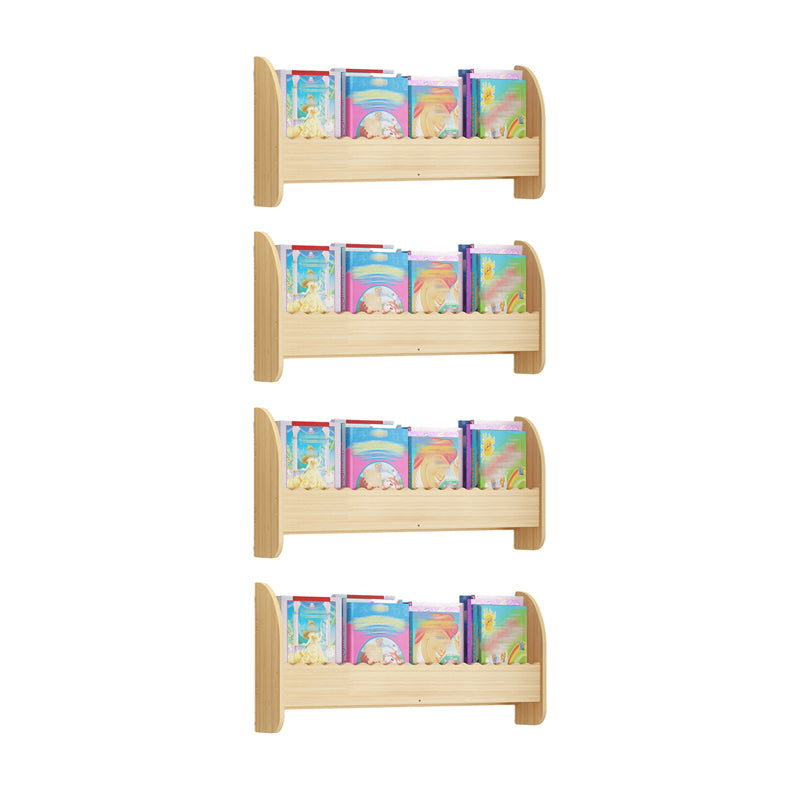 Contemporary Style Bookshelf Wall Mounted Horizontal Bookcase for Home Office