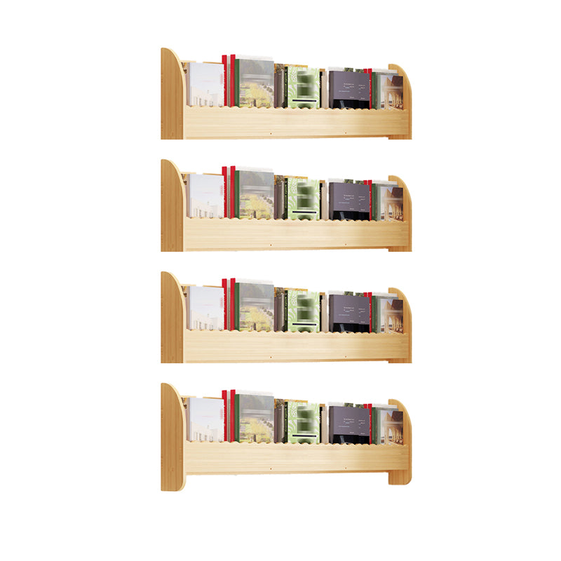 Contemporary Style Bookshelf Wall Mounted Horizontal Bookcase for Home Office