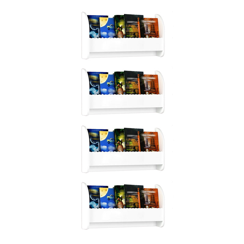 Contemporary Style Bookshelf Wall Mounted Horizontal Bookcase for Home Office