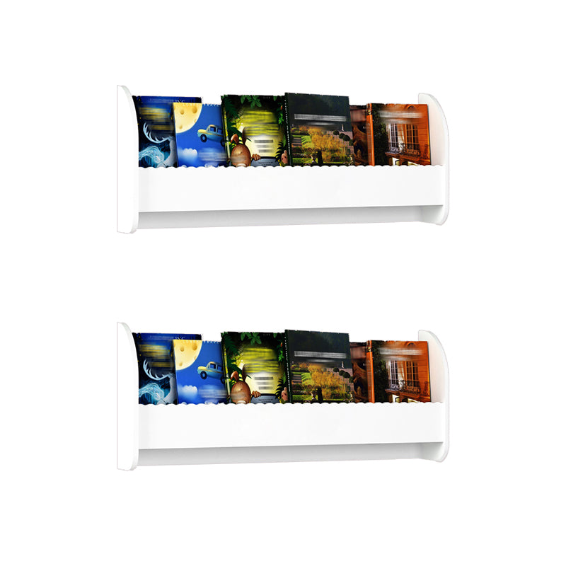 Contemporary Style Bookshelf Wall Mounted Horizontal Bookcase for Home Office
