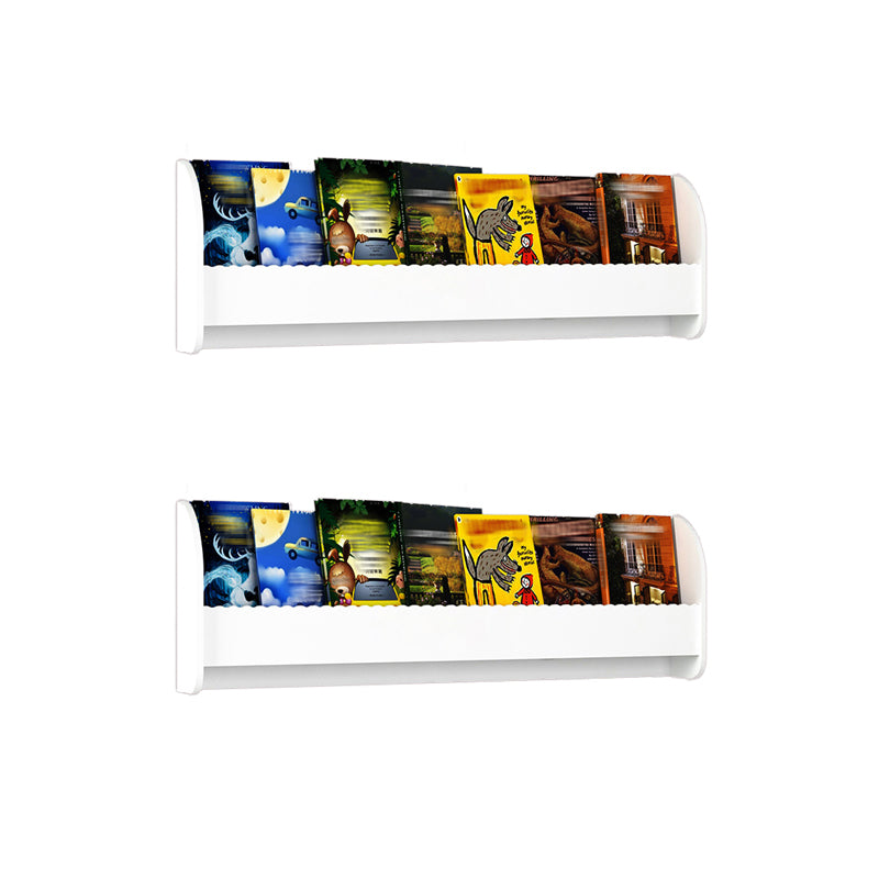 Contemporary Style Bookshelf Wall Mounted Horizontal Bookcase for Home Office