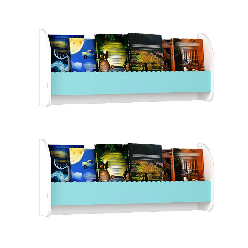 Contemporary Style Bookshelf Wall Mounted Horizontal Bookcase for Home Office