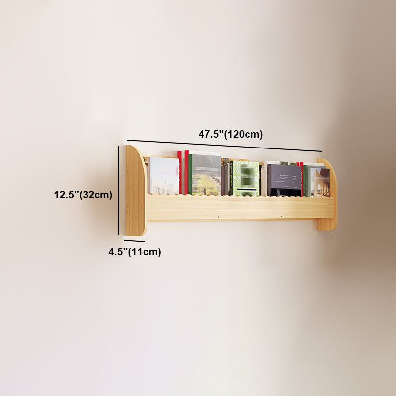 Contemporary Style Bookshelf Wall Mounted Horizontal Bookcase for Home Office