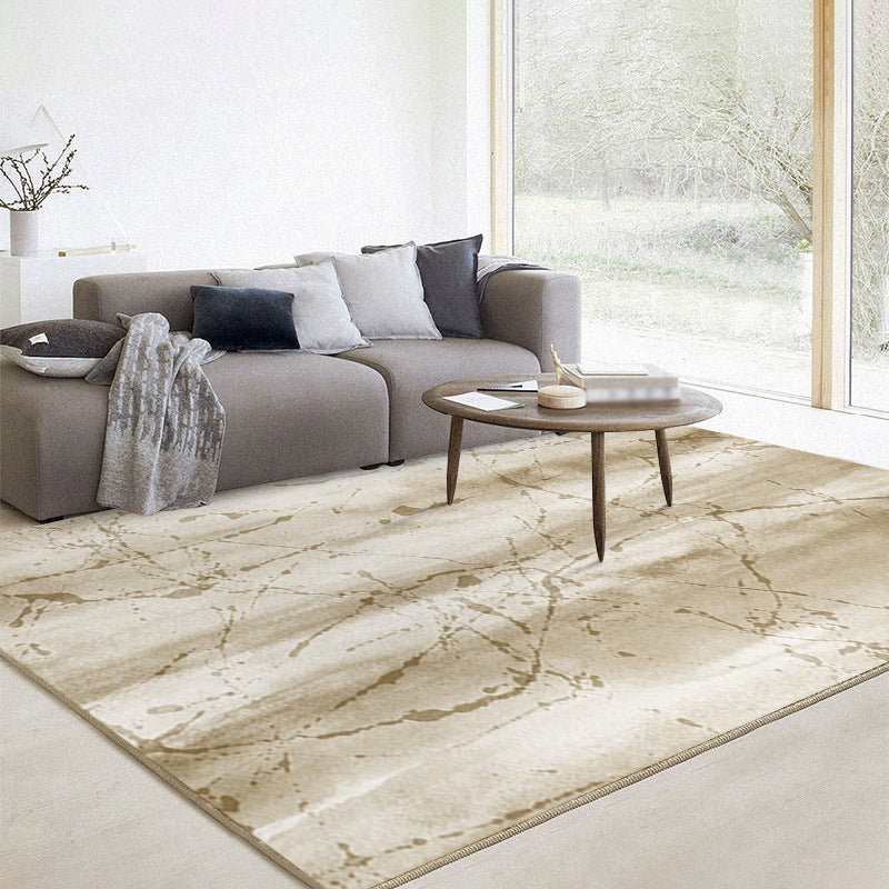 Light Brown Modern Rug Polyester Pattern Area Rug Stain Resistant Rug for Home Decoration