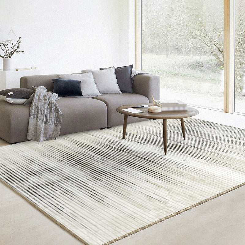 Light Brown Modern Rug Polyester Pattern Area Rug Stain Resistant Rug for Home Decoration