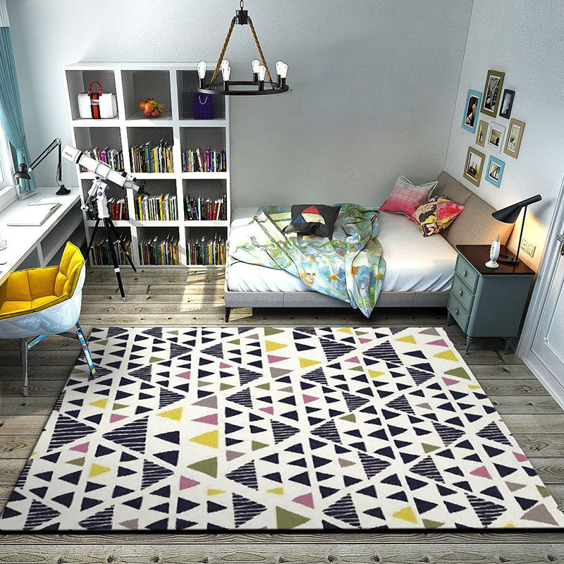 Modern Geometric Pattern Area Rug Carpet Stain Resistant Rug for Living Room