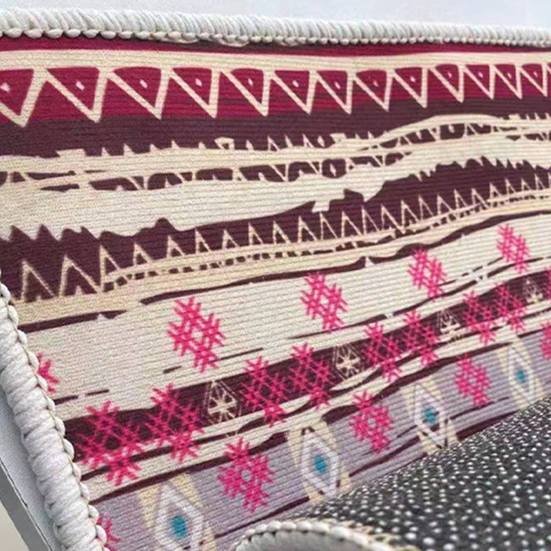 Modern Geometric Pattern Living Room Rug Carpet Polyester Washable Area Rug