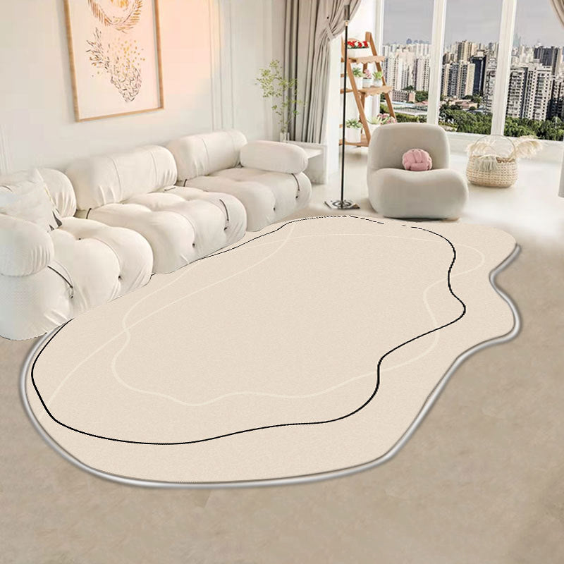 Modern Style Rug Irregular Shape Rug Stain Resistant Rug for Home Decor