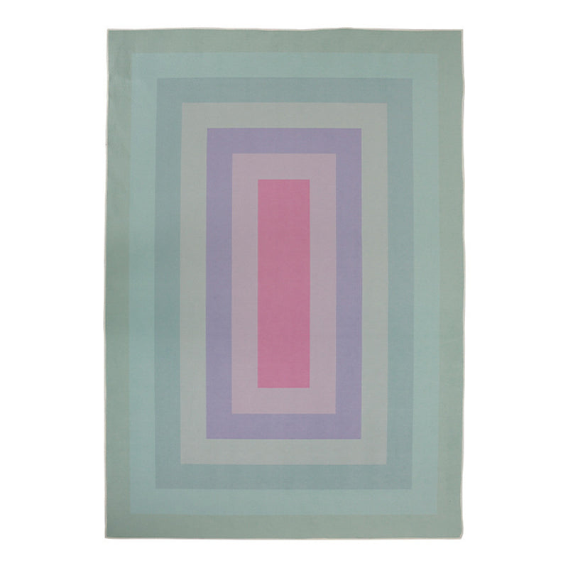 Macarone Couleur de couleurs de salon Bloc de couleur Bloc de tapis Polyester Area Washable Area