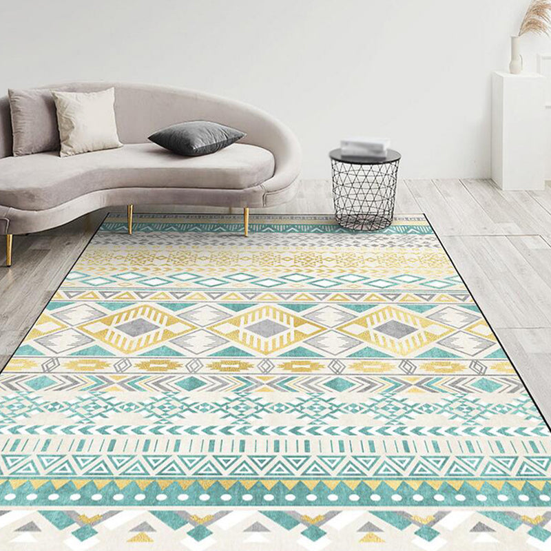 Argyle Bohemian Style Rug Rug Stain Resistant Rug for Home Decor