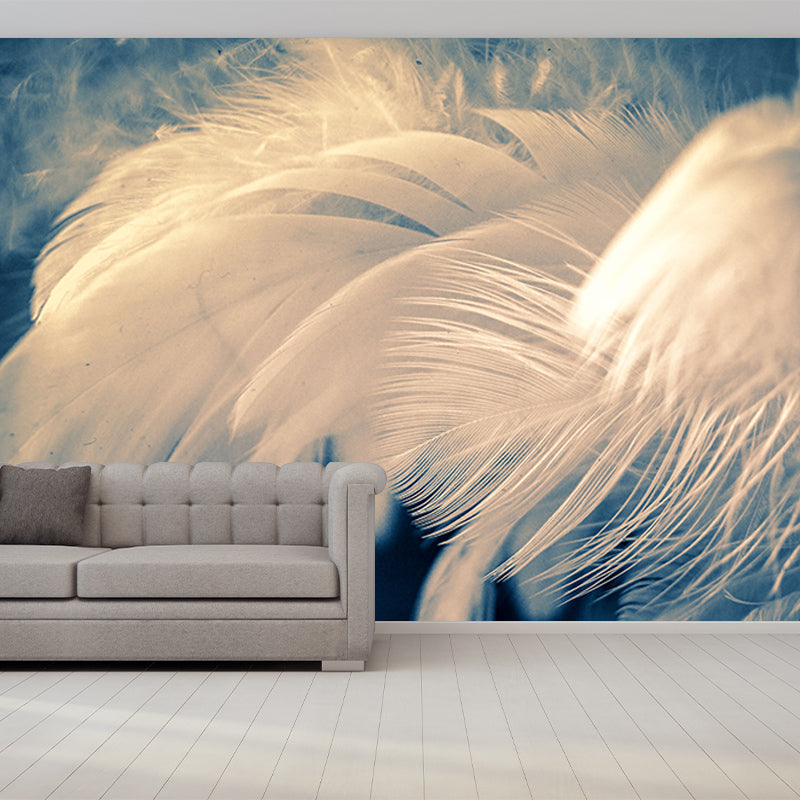 Washable Stain Resistant Mural Wallpaper Feather Indoor Wall Mural