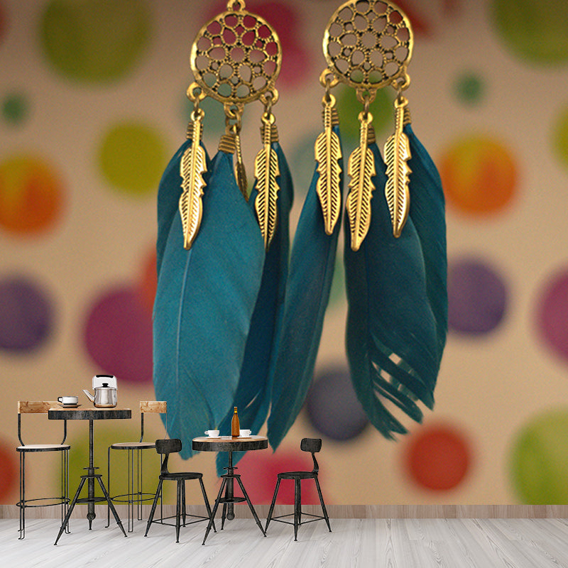 Photography Stain Resistant Wall Mural Wallpaper Dream Catcher Sitting Room Wall Mural