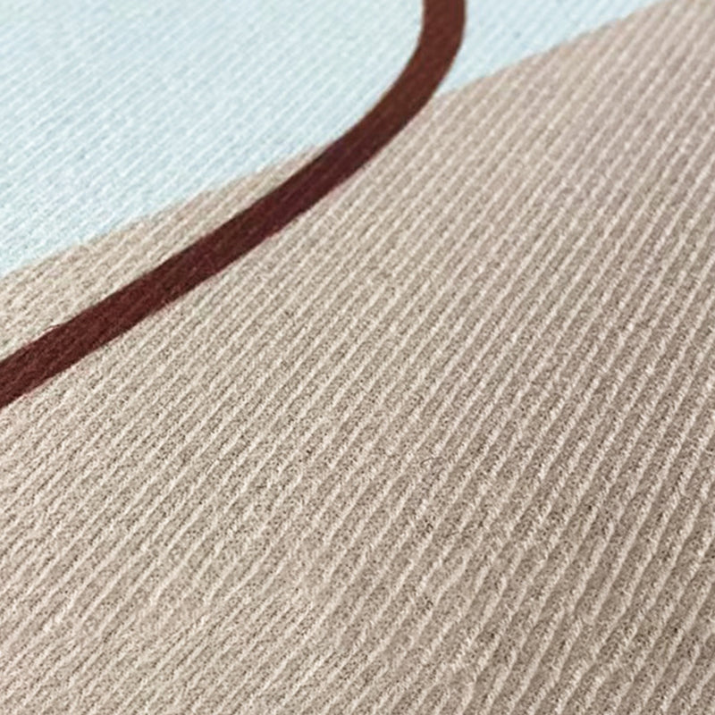Light Brown Line Carpet Polyester Modern Carpet Washable Carpet for Home Decor