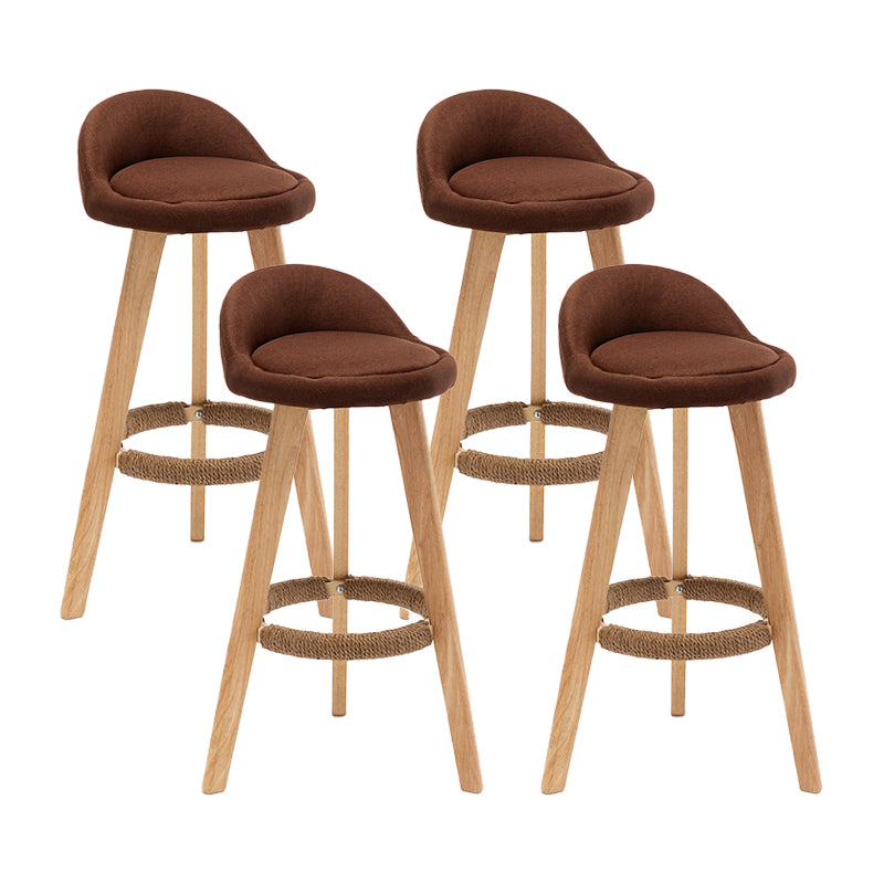Contemporary Home Footrest Stool Matte Finish Upholstered Barstool