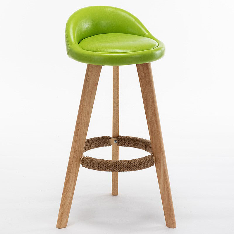 Contemporary Home Footrest Stool Matte Finish Upholstered Barstool