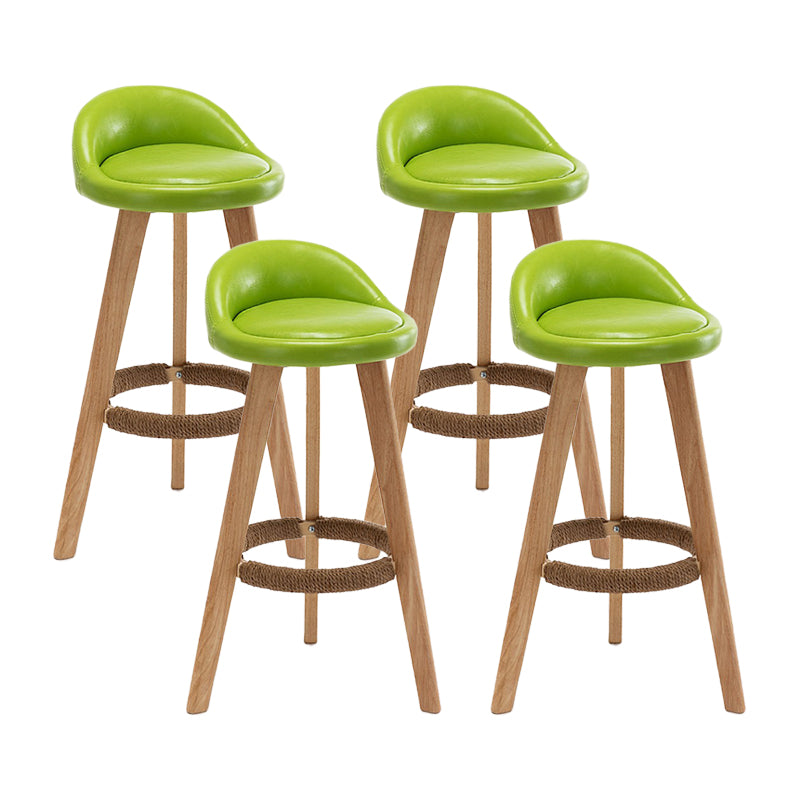 Contemporary Home Footrest Stool Matte Finish Upholstered Barstool