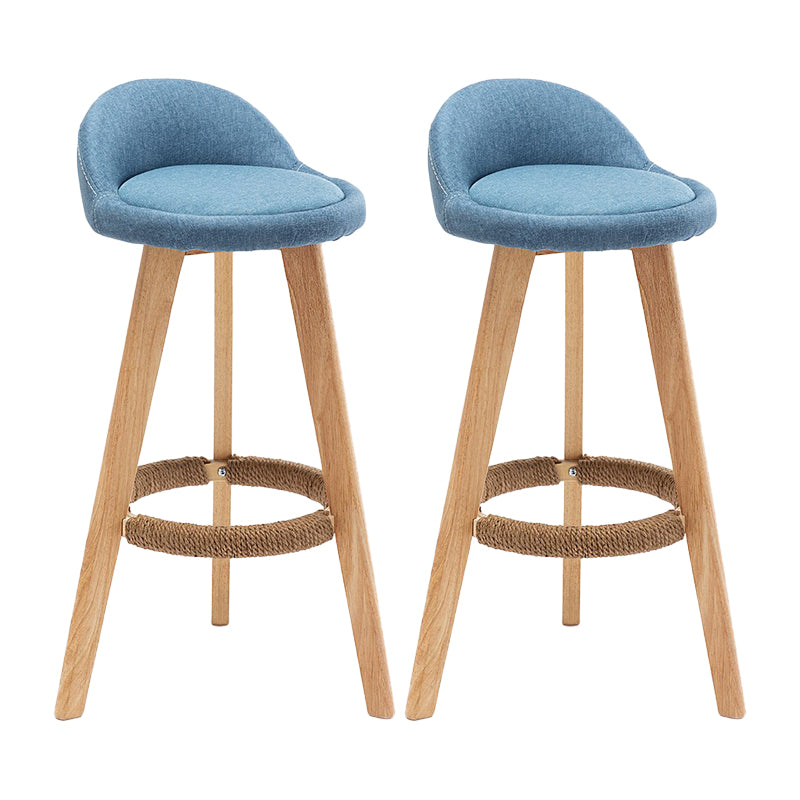 Contemporary Home Footrest Stool Matte Finish Upholstered Barstool