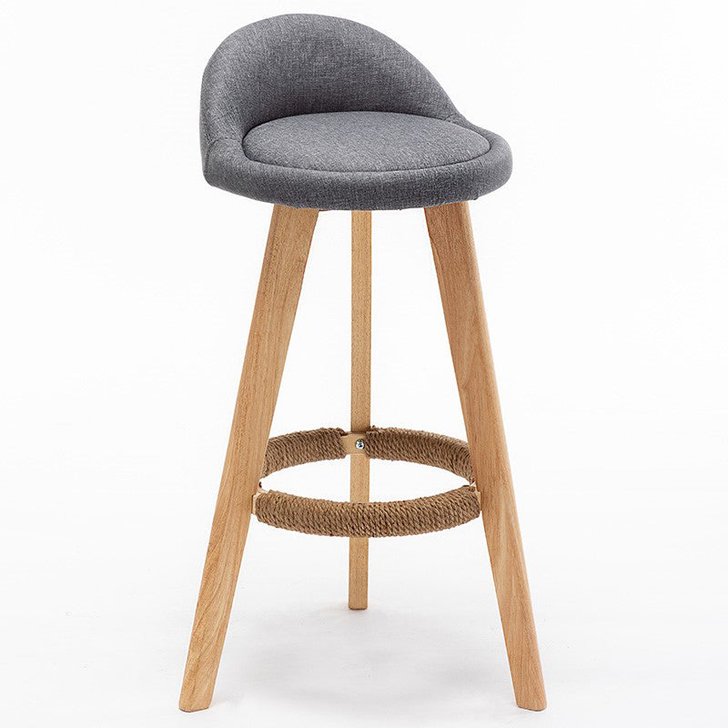 Contemporary Home Footrest Stool Matte Finish Upholstered Barstool