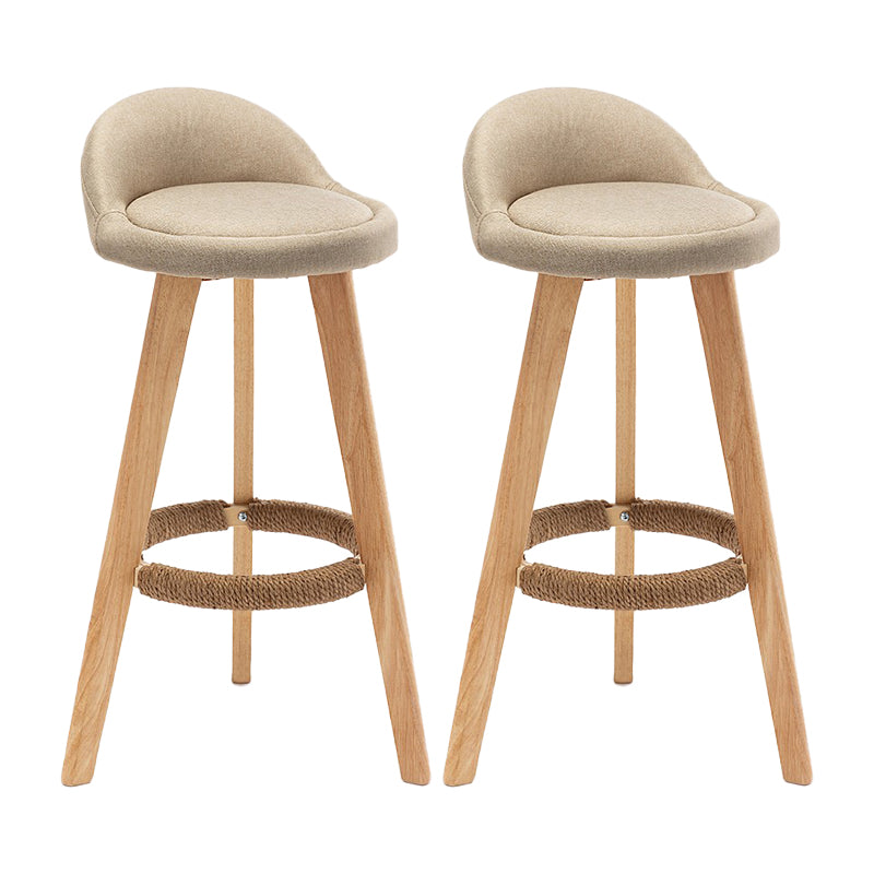 Contemporary Home Footrest Stool Matte Finish Upholstered Barstool