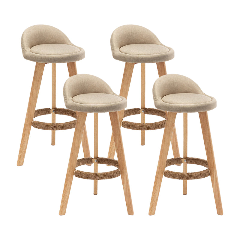 Contemporary Home Footrest Stool Matte Finish Upholstered Barstool