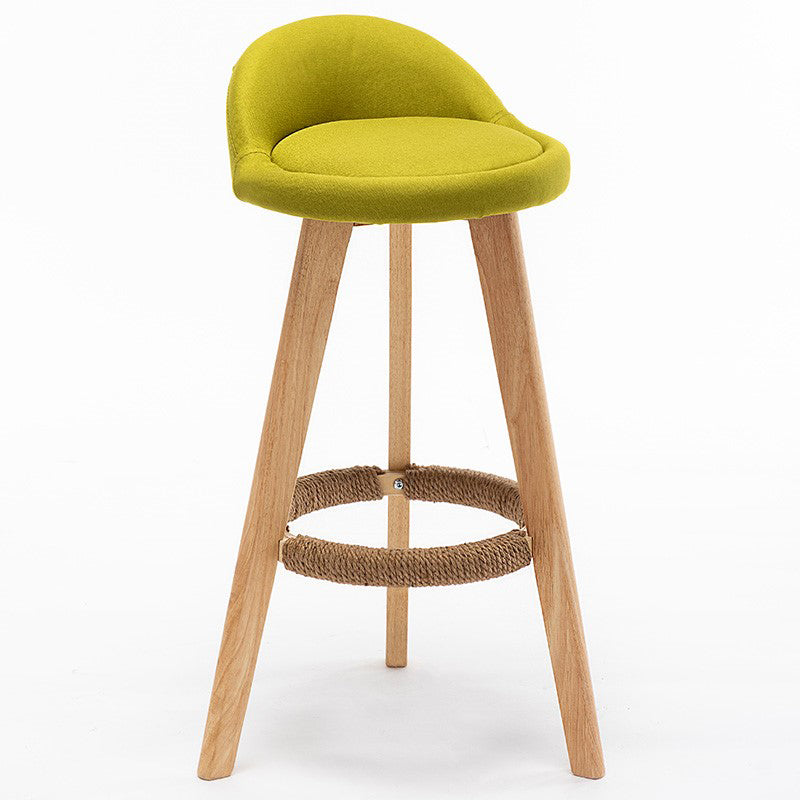 Contemporary Home Footrest Stool Matte Finish Upholstered Barstool