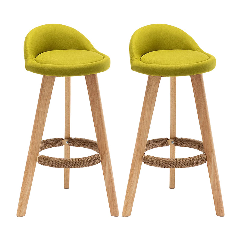 Contemporary Home Footrest Stool Matte Finish Upholstered Barstool