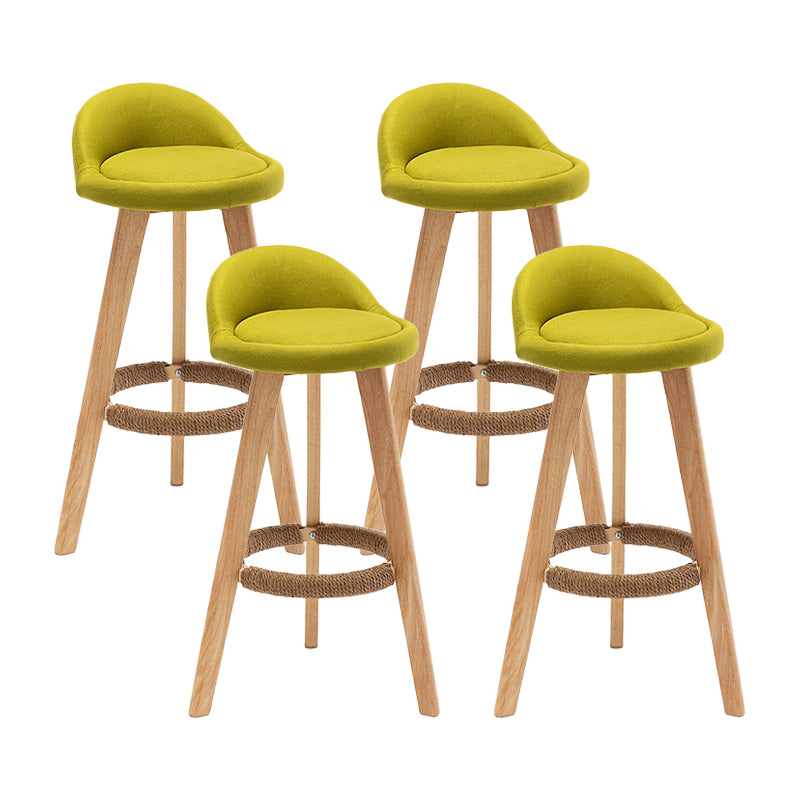 Contemporary Home Footrest Stool Matte Finish Upholstered Barstool