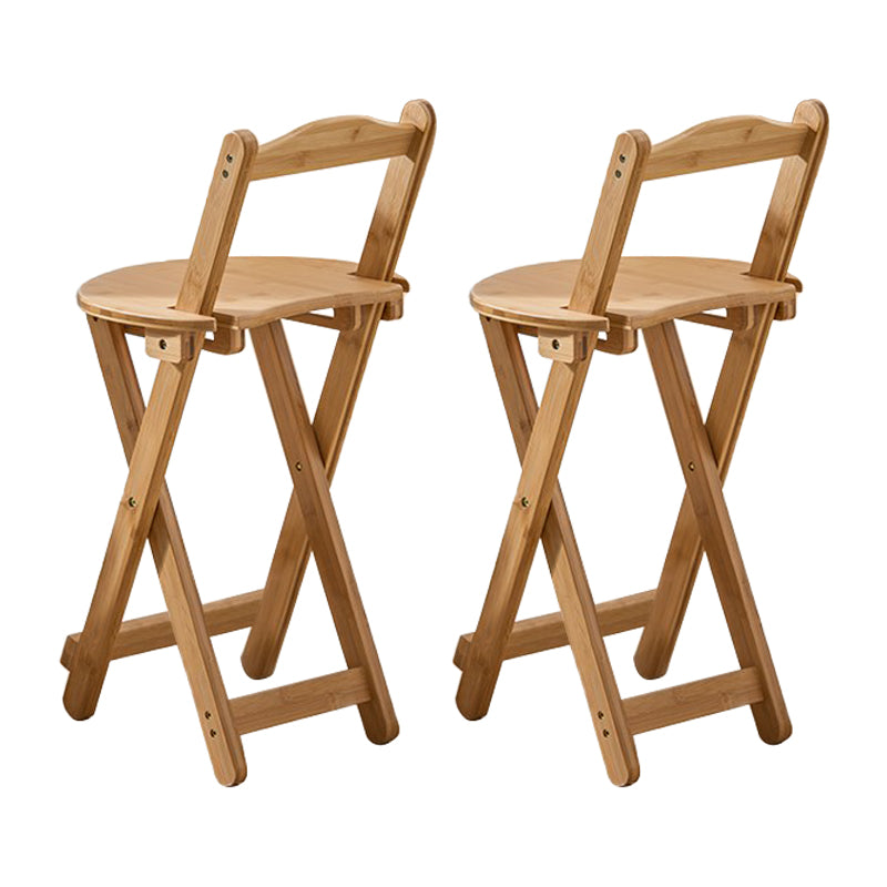 Modern Design Low Back Round Bar Stools for Home Solid Wood Bar Stool with Wood Seat