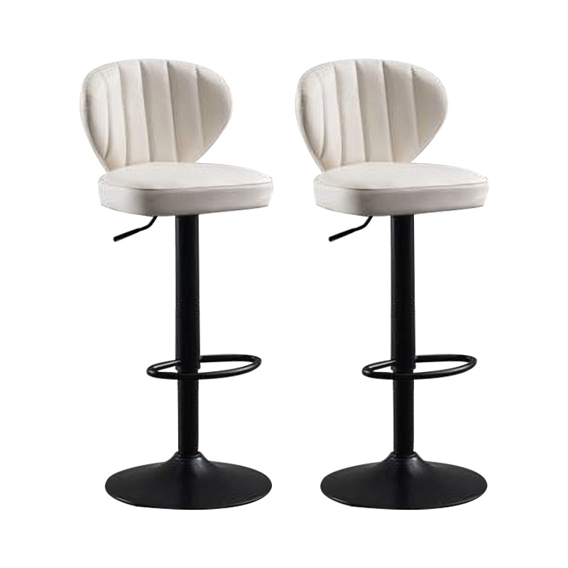 Industrial Design Armless Low Back Counter Stools for Home Leather Stools