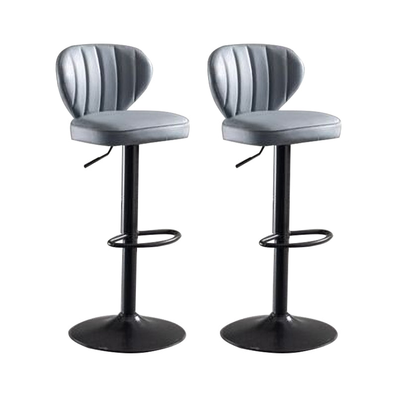 Industrial Design Armless Low Back Counter Stools for Home Leather Stools