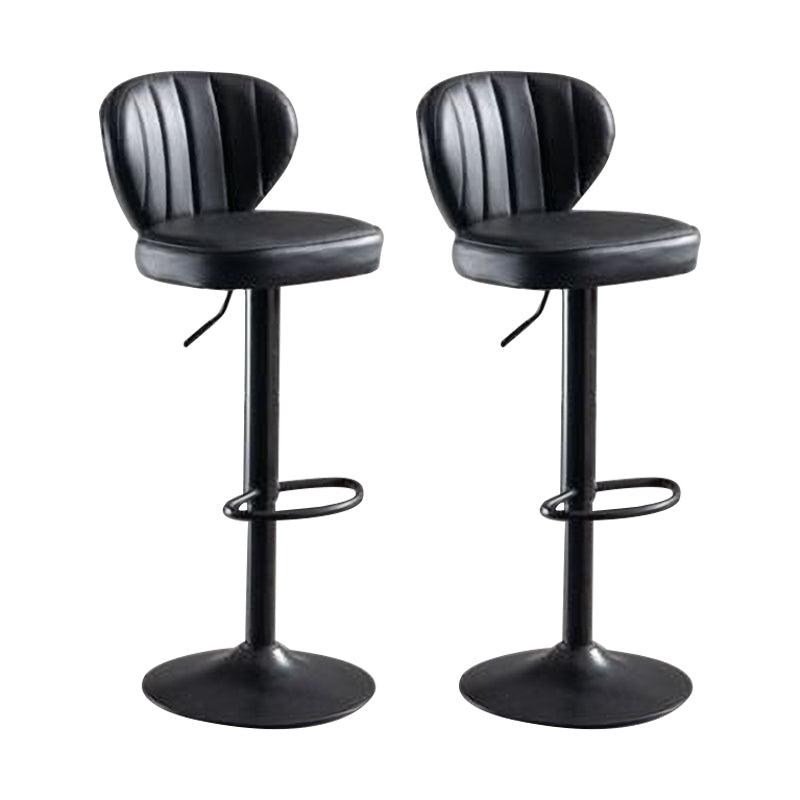 Industrial Design Armless Low Back Counter Stools for Home Leather Stools