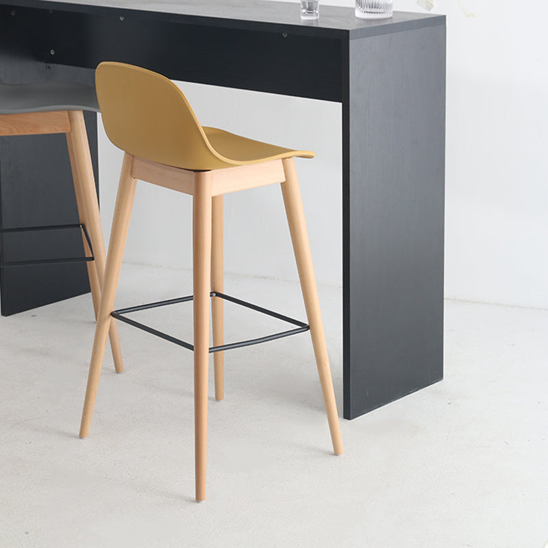 Scandinavian Style Bar-stool with Bucket Seat Counter Stool for Restaurant Bar