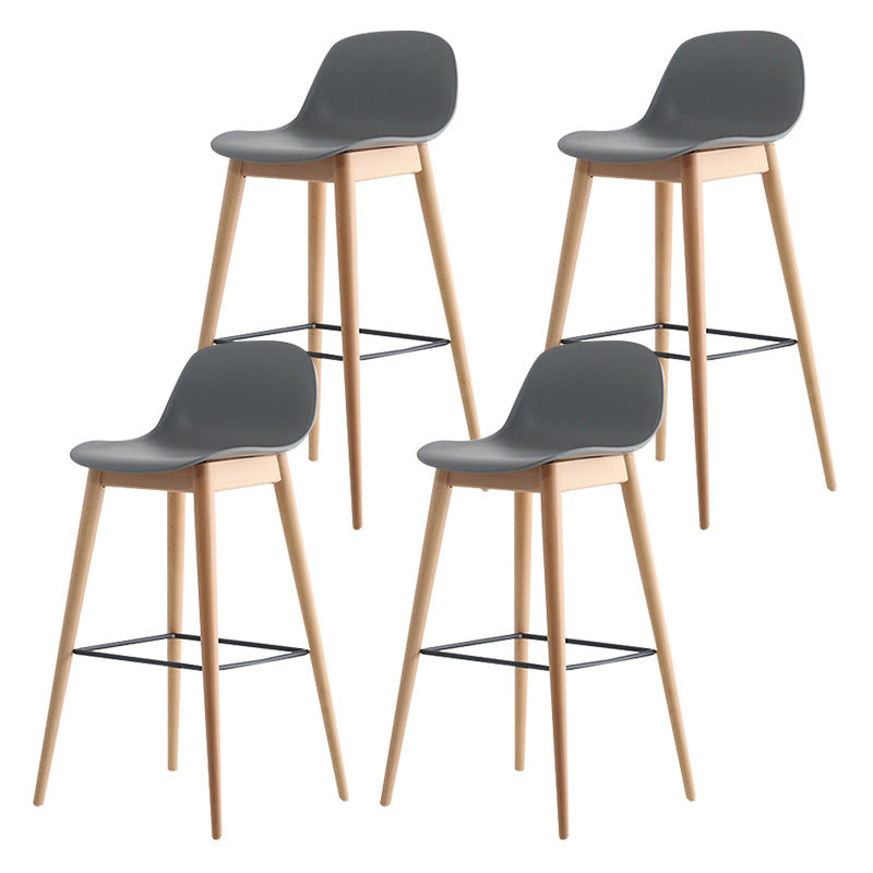 Scandinavian Style Bar-stool with Bucket Seat Counter Stool for Restaurant Bar